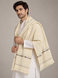 Wool Men's Shawl Heritage Stripe Border