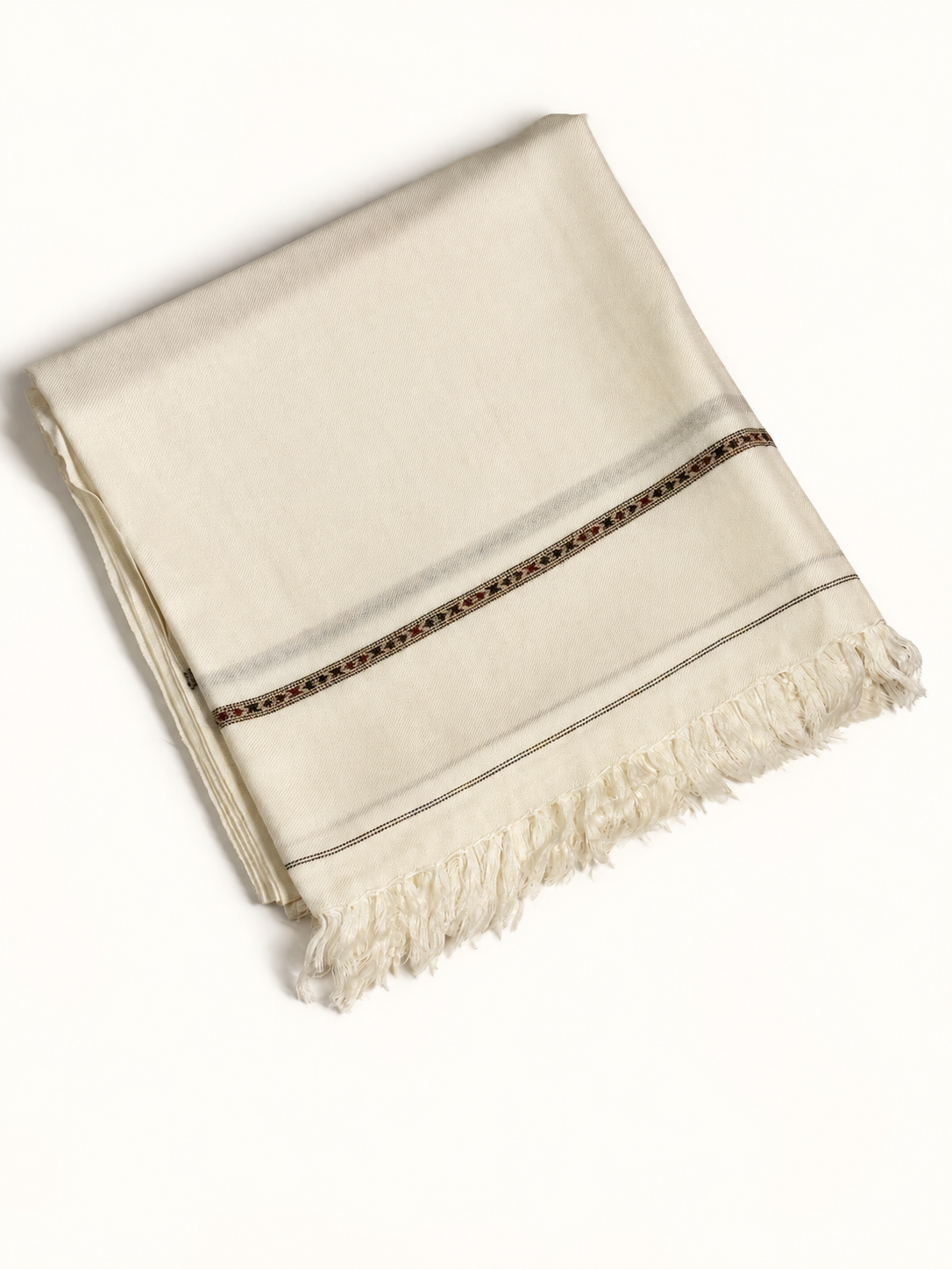 Virsa Men's Shawl with Traditional Woven Border