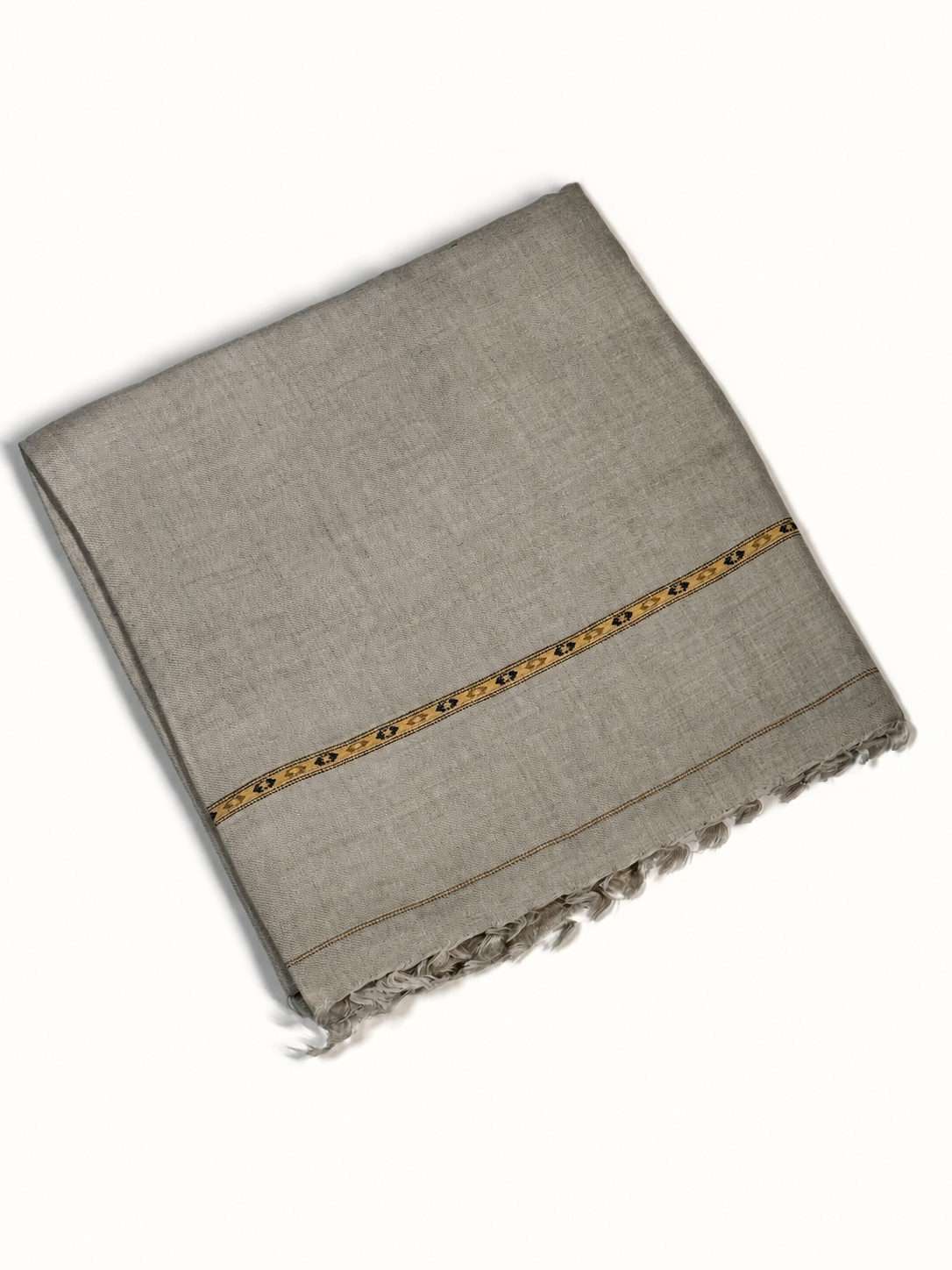 Tajdar Luxury Men's Wool Shawl with Woven Border