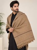Tahzeeb Premium Men's Wool Shawl with Signature Border