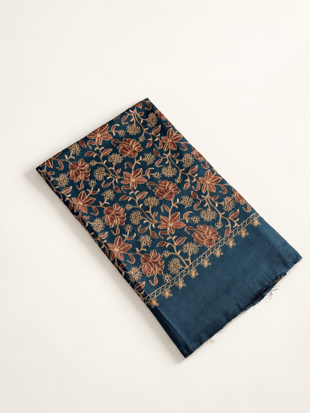 Gulrez Dual-Tone Embroidered Jaal Pashmina Shawl