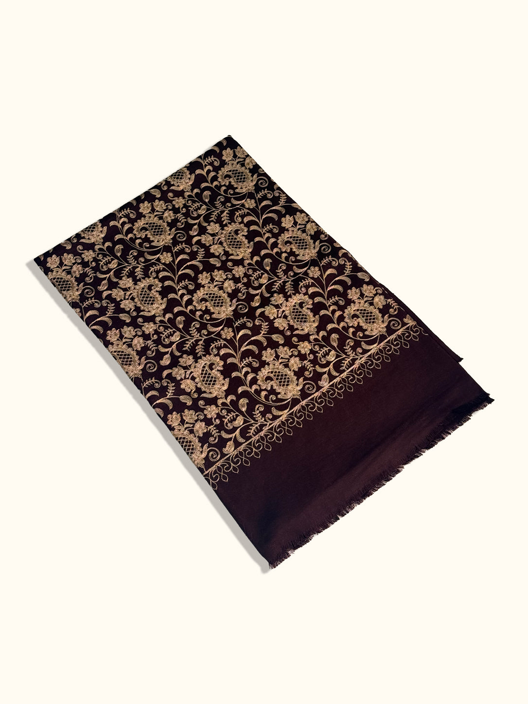 Aurelia Royale Floral Jaal Embroidered Pashmina Shawl