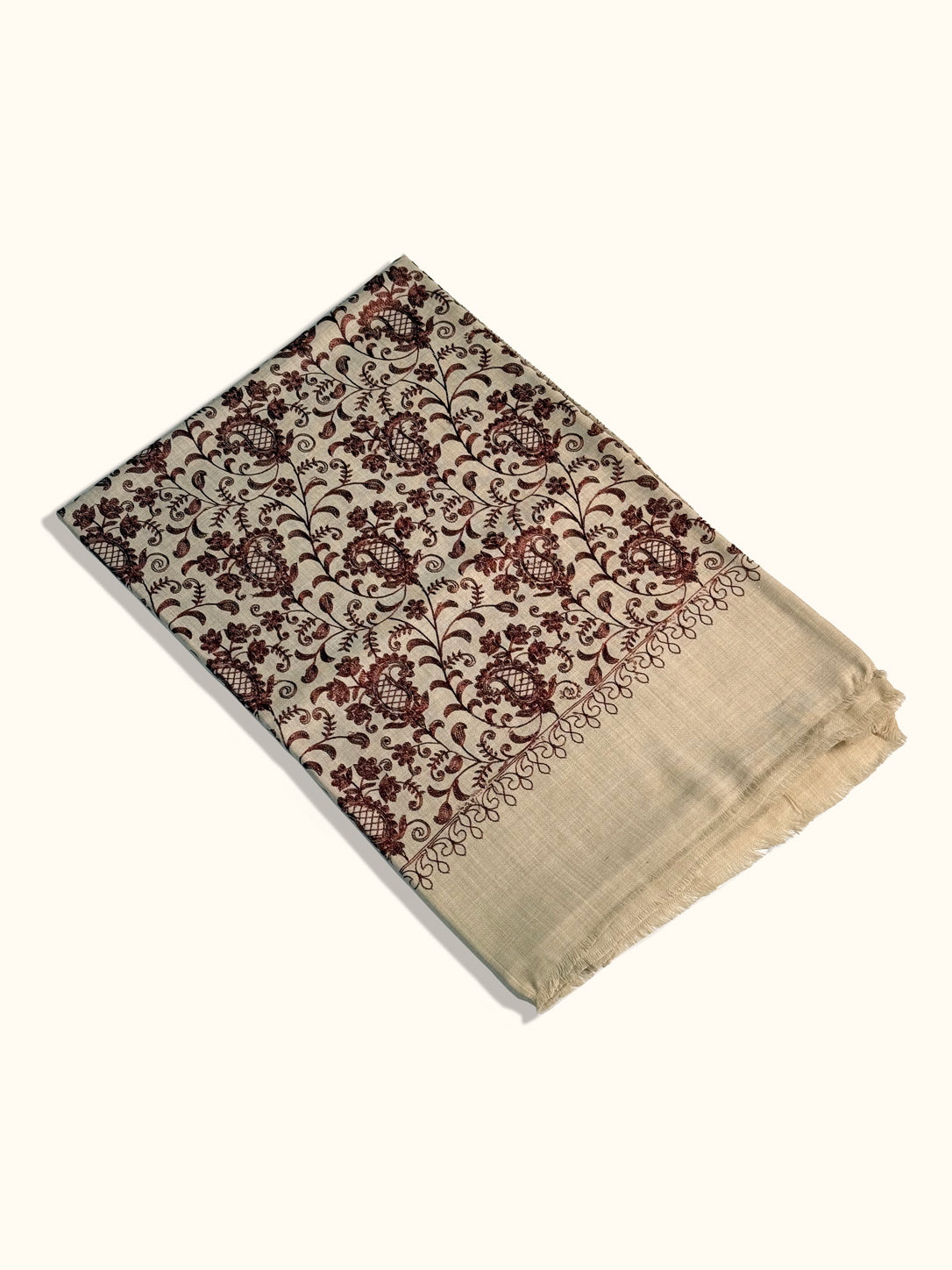 Aurelia Royale Floral Jaal Embroidered Pashmina Shawl