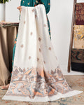 Scenic Border & Motifs Pashmina Kani Shawl