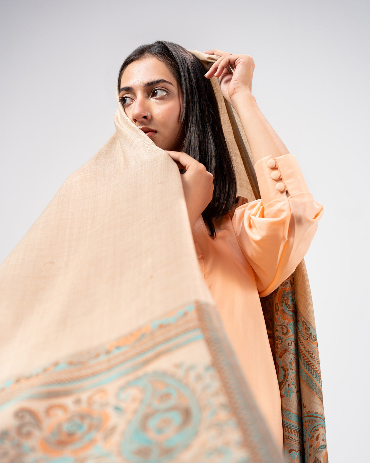 Gulnaar Paisley Pashmina Kani Shawl