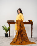 Zarafshan Bloom Multicolour Embroidered Jaal Pashmina Shawl