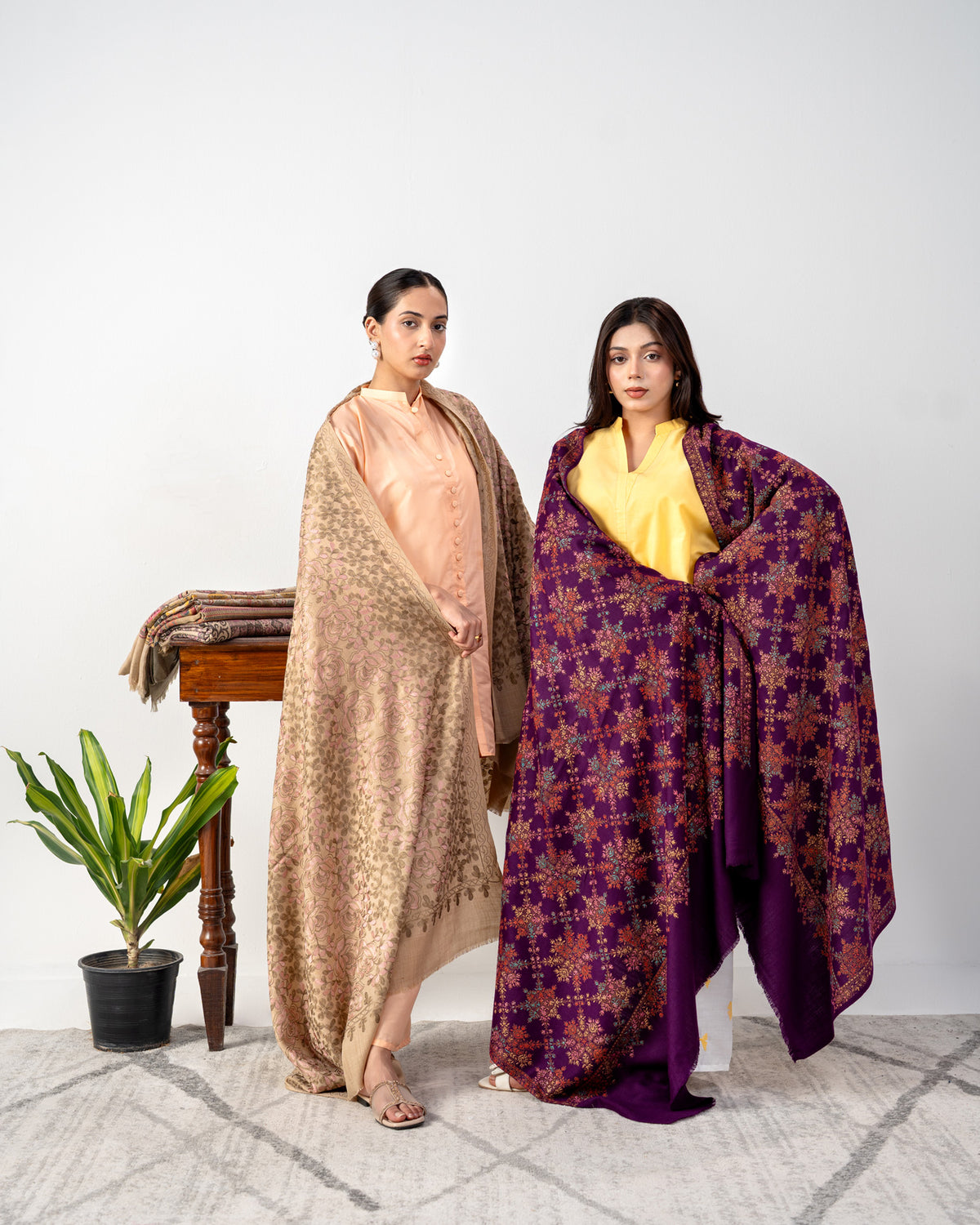 Nayab Sui Needle Handmade Jaal Pashmina Shawl