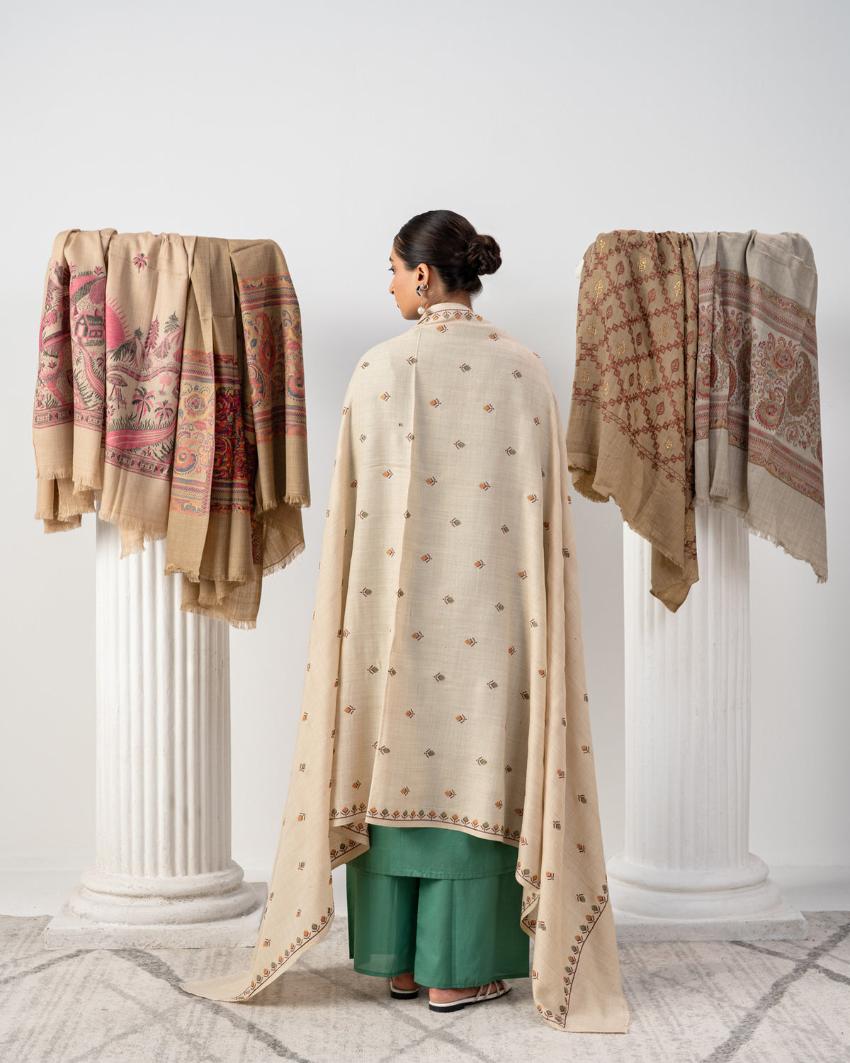 Afsana Signature Border Embroidered Pashmina Shawl