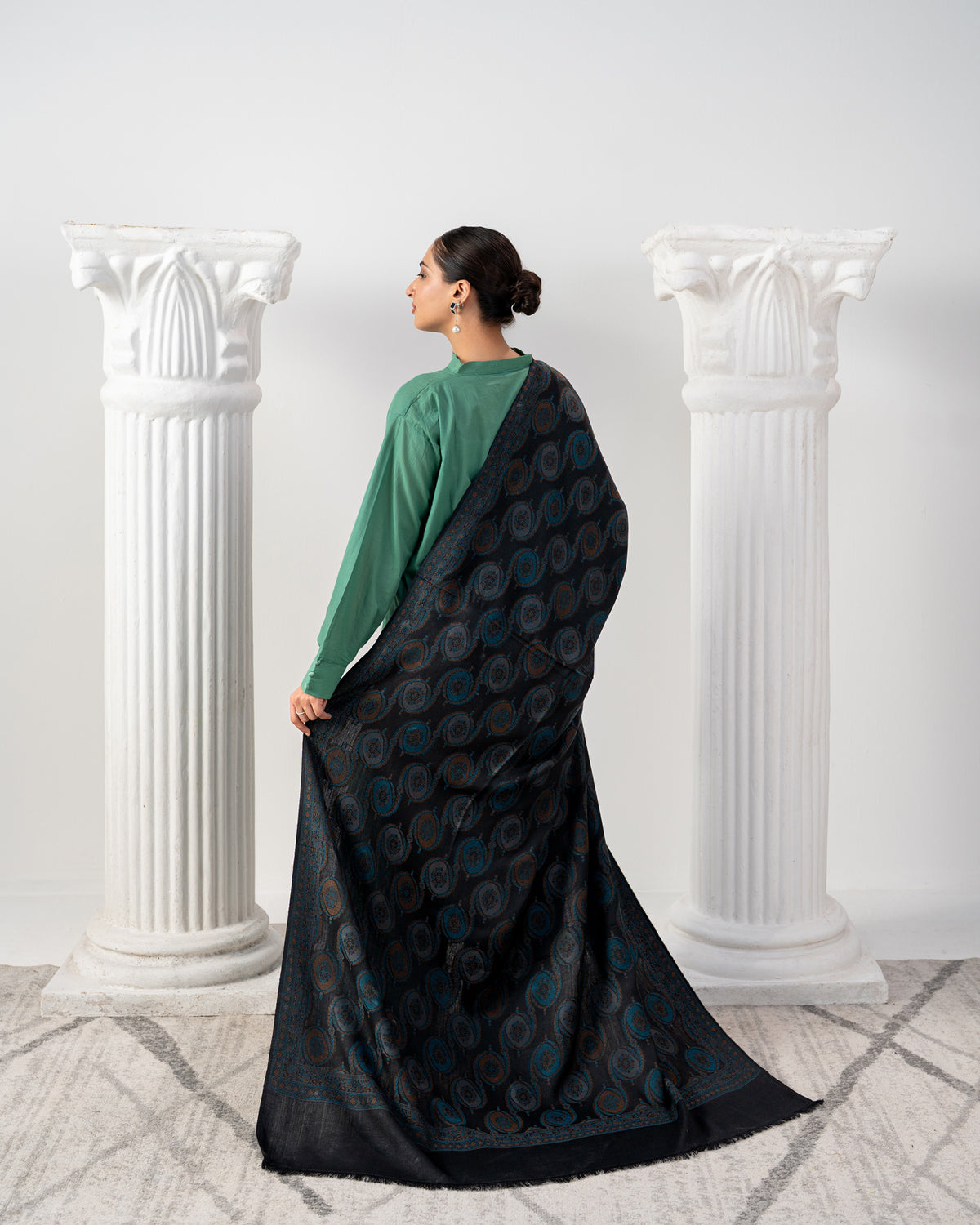 Afsana Medallion Pashmina Shawl