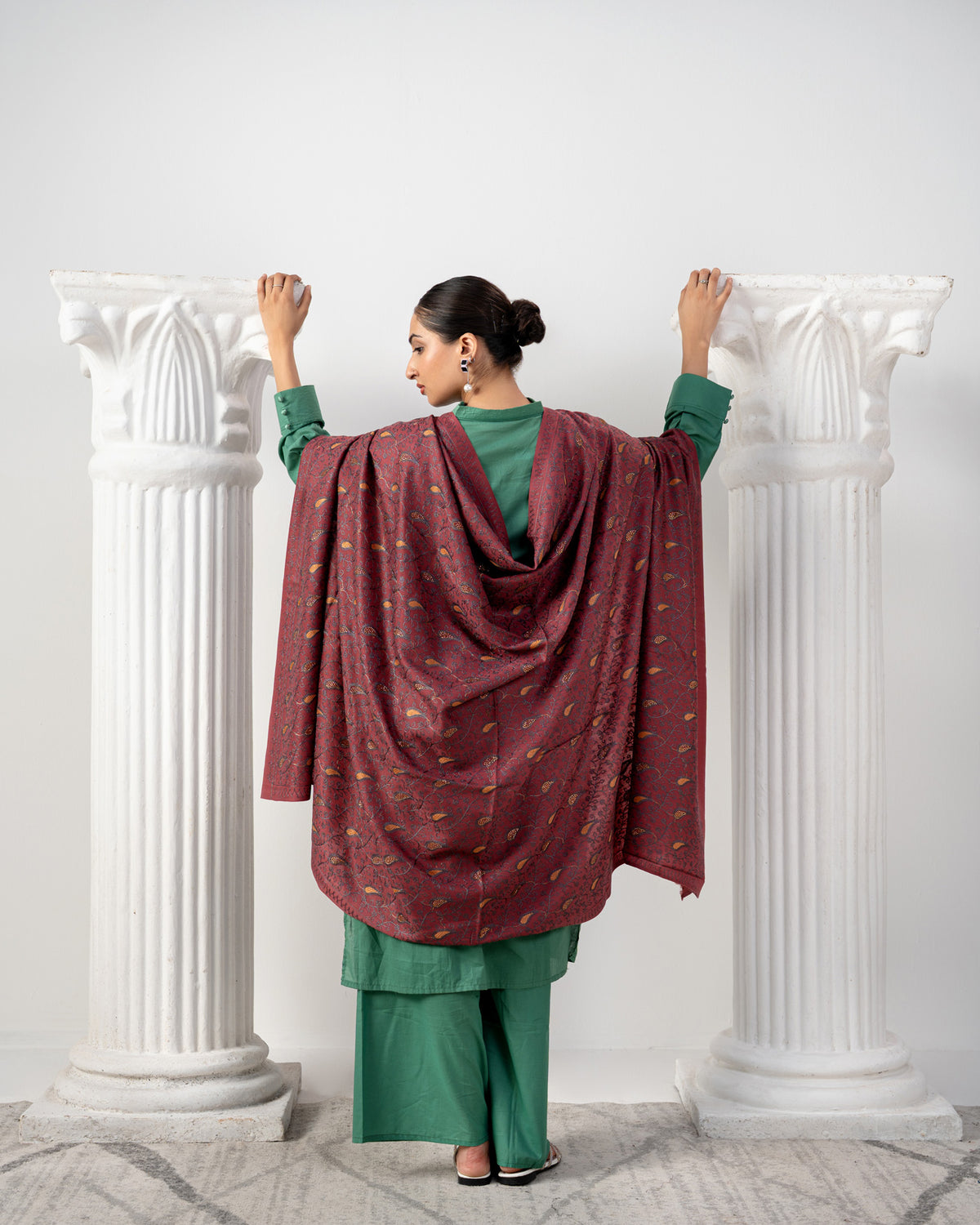 Zareen Jaal Pashmina Shawl with Stone Work