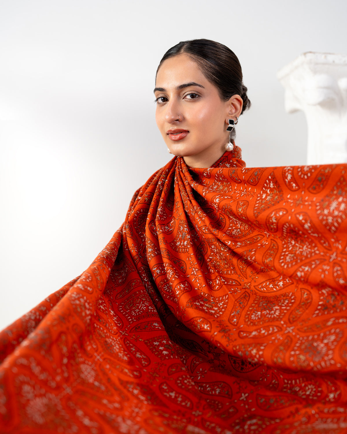 Mehrana Handmade Sui Needle Jaal Pashmina Shawl
