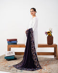 Verona Bridal Velvet Shawl with Geometric Stonework Border