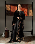 Rameen Bridal Velvet Shawl with Floral Stonework